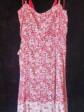 Skies Are Blue Floral Wrap Midi Dress NWT Boutique Dress